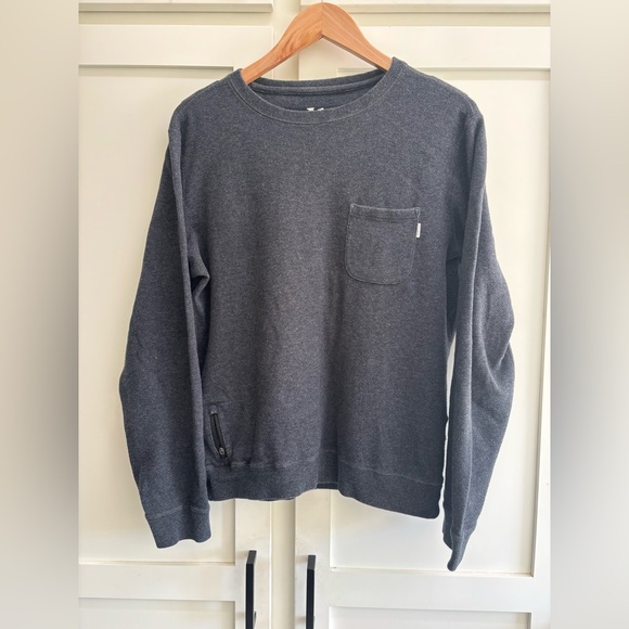 Vuori Jeffreys Pullover Men’s Medium Charcoal Gray Performance Sweatshirt - Picture 2 of 5